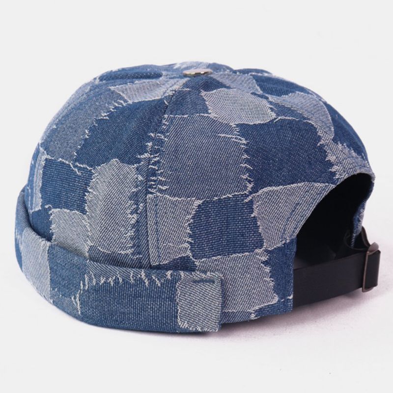 Hommes Casual Landlord Caps Skull Caps Patchwork Cowboy Denim Hat