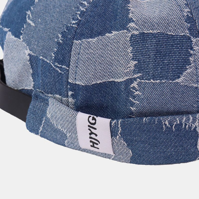 Hommes Casual Landlord Caps Skull Caps Patchwork Cowboy Denim Hat