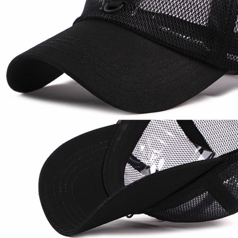 Hommes Casual Mesh Respirant Réglable Outdoor Sunshade Baseball Hat