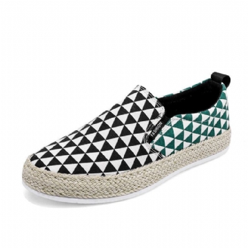 Hommes Casual Tissu Léger Élégant Pêcheurs Slip On Flats