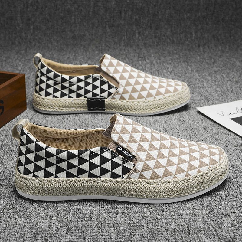 Hommes Casual Tissu Léger Élégant Pêcheurs Slip On Flats