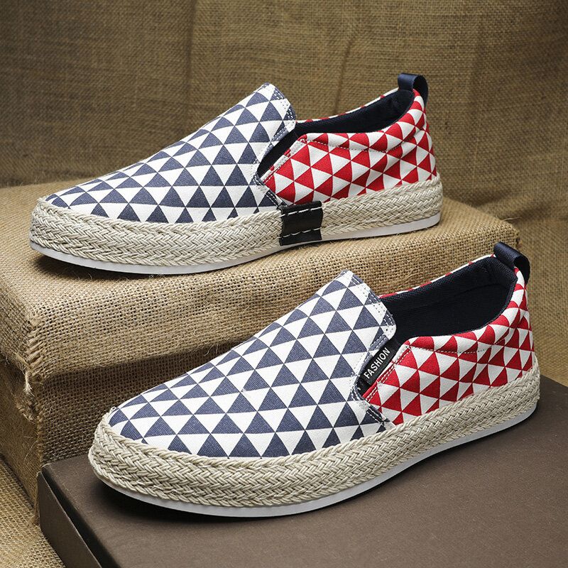 Hommes Casual Tissu Léger Élégant Pêcheurs Slip On Flats