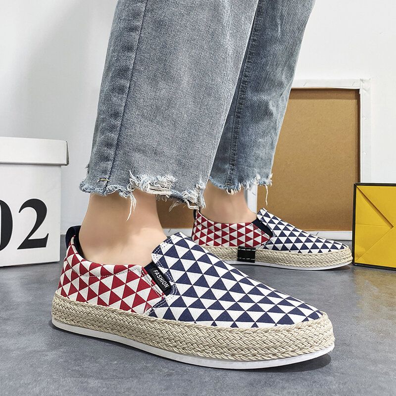 Hommes Casual Tissu Léger Élégant Pêcheurs Slip On Flats