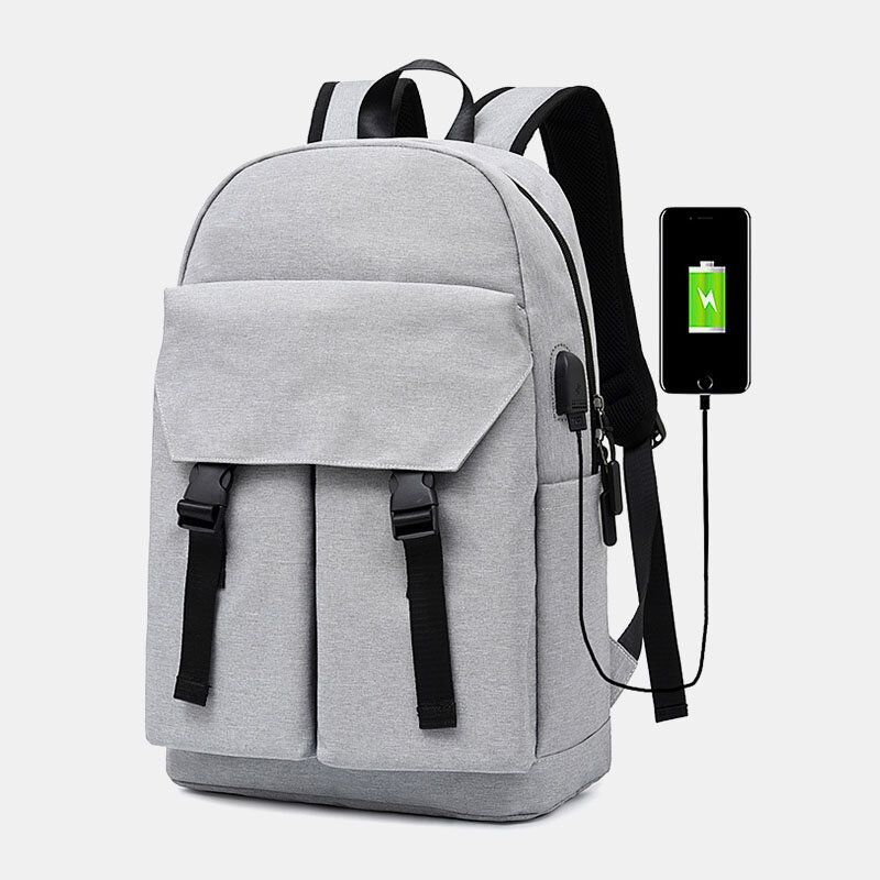 Hommes Casual Wild 15.6 Pouces Grande Capacité Pour Ordinateur Portable Usb Charge Étanche Sac D'école Sac À Dos