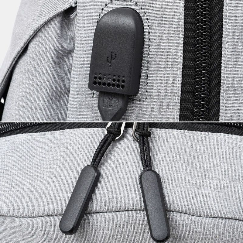 Hommes Casual Wild 15.6 Pouces Grande Capacité Pour Ordinateur Portable Usb Charge Étanche Sac D'école Sac À Dos