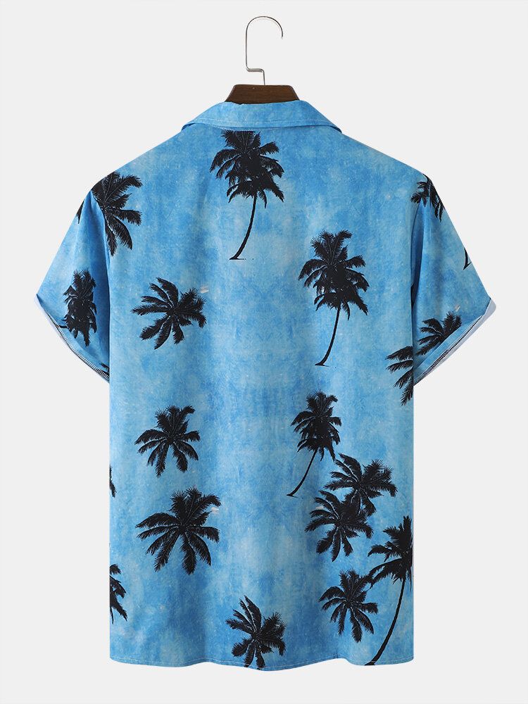 Hommes Cocotier Hawaii Style Casual Skin Friendly All Matched Soft Shirts