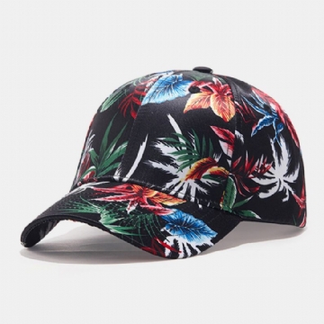 Hommes Coloré Floral Plant Pattern Casual Jeune Parasol Chapeau De Baseball