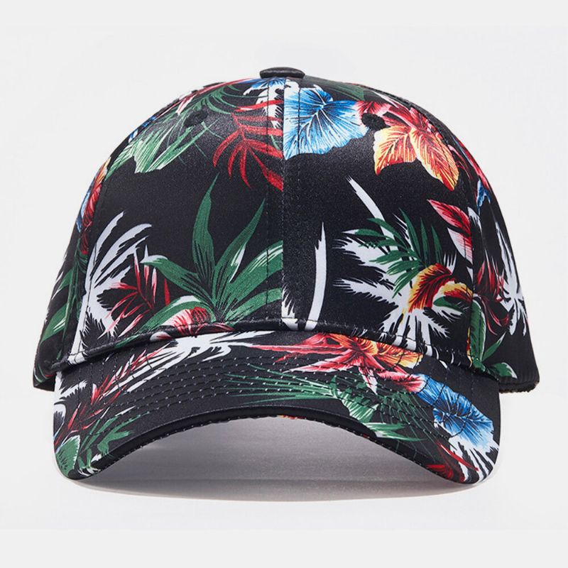 Hommes Coloré Floral Plant Pattern Casual Jeune Parasol Chapeau De Baseball