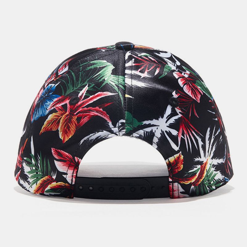 Hommes Coloré Floral Plant Pattern Casual Jeune Parasol Chapeau De Baseball