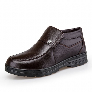 Hommes Confortable Imperméable Antidérapant Chaud Doux Business Casual Bottines