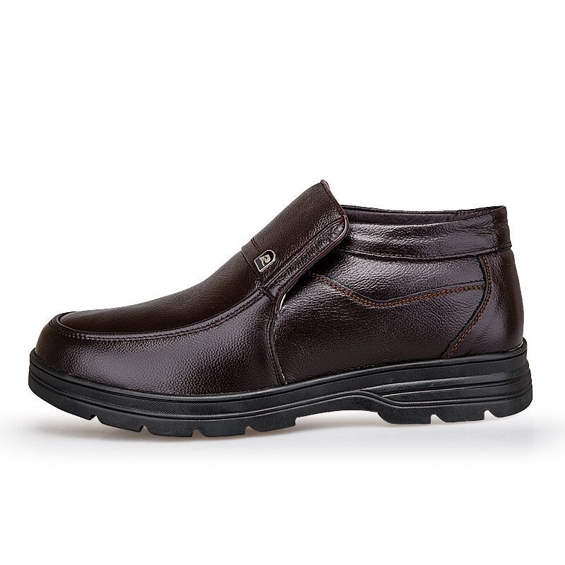 Hommes Confortable Imperméable Antidérapant Chaud Doux Business Casual Bottines