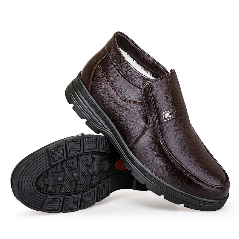 Hommes Confortable Imperméable Antidérapant Chaud Doux Business Casual Bottines