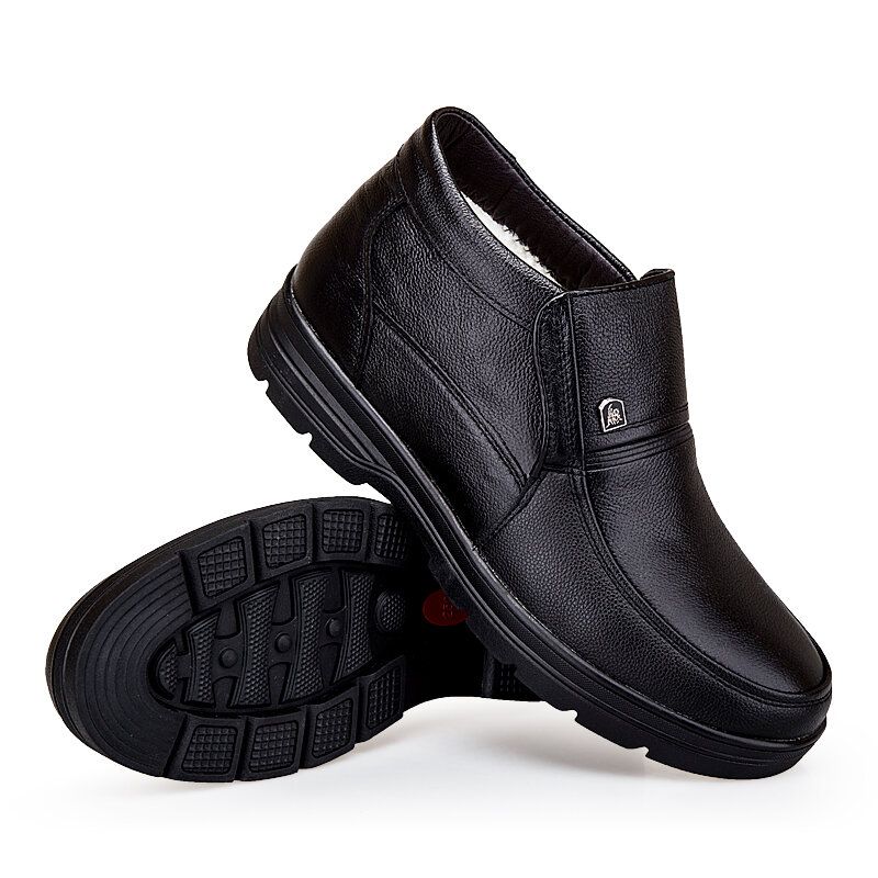 Hommes Confortable Imperméable Antidérapant Chaud Doux Business Casual Bottines