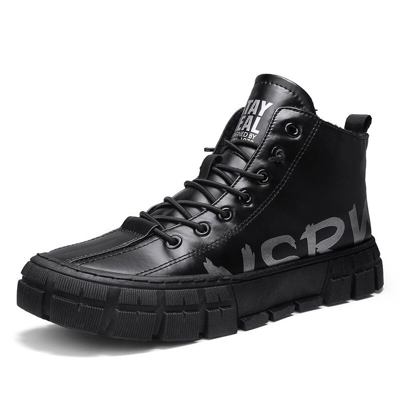 Hommes Cool Élégant Lettern Motif Comfy Sport Casual Bottines