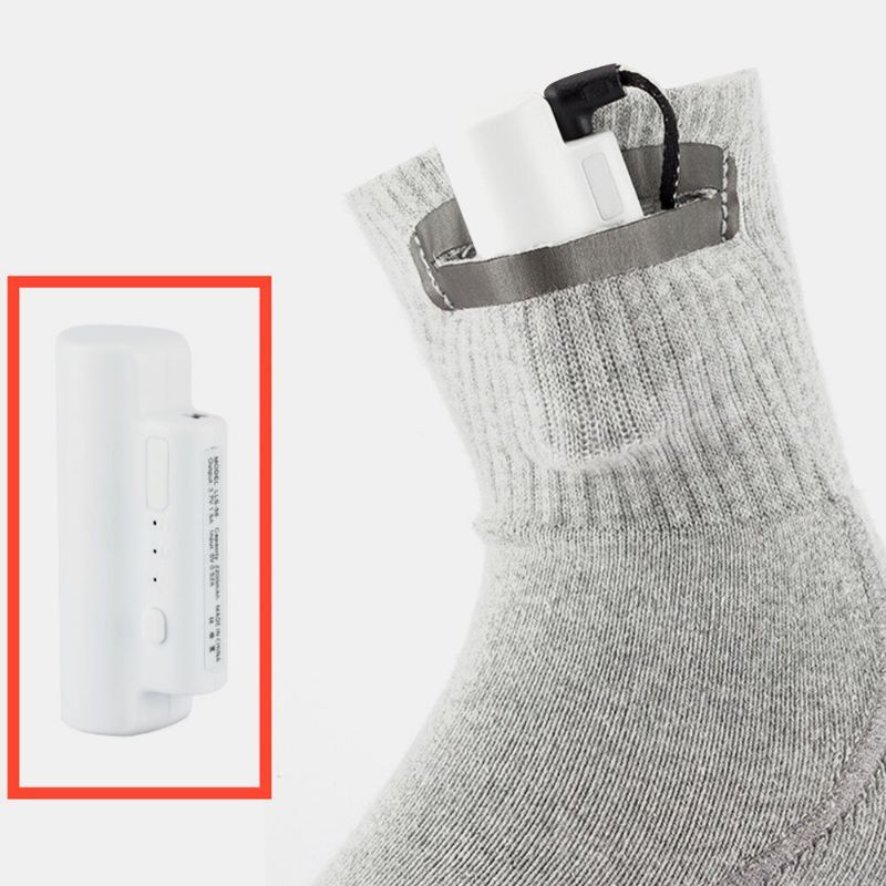 Hommes Coton Chauffage Rapide Usb Charge Garder Au Chaud Hiver Extérieur Chauffe-pieds Chaussettes Chauffantes