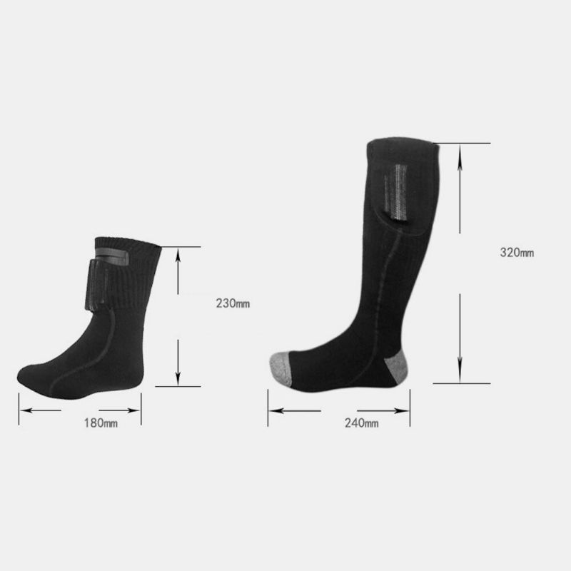 Hommes Coton Chauffage Rapide Usb Charge Garder Au Chaud Hiver Extérieur Chauffe-pieds Chaussettes Chauffantes