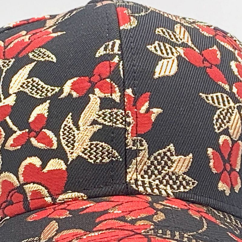 Hommes Coton Floral Overlay Pattern Coloré Casual Gold-line Sunshade Baseball Hat