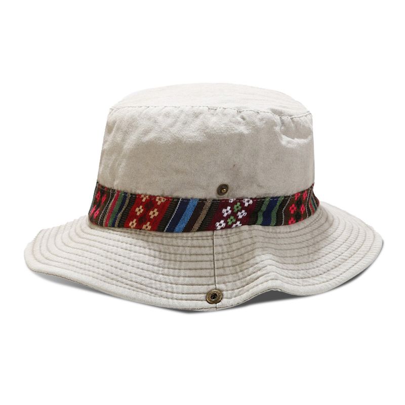 Hommes Coton Lavé Sports De Plein Air Voyage Alpinisme Pêche Chapeau De Soleil Seau Chapeau