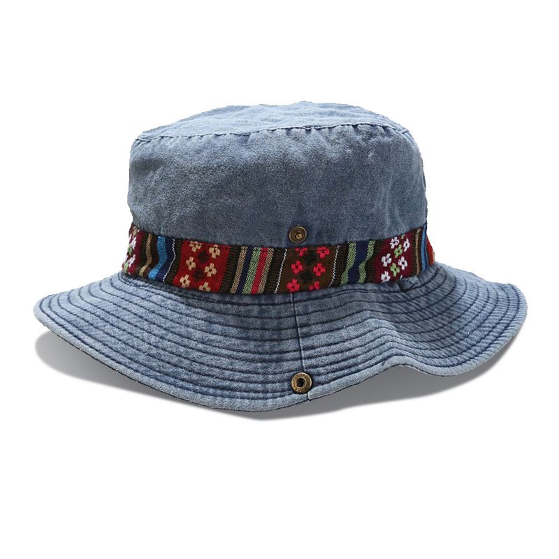 Hommes Coton Lavé Sports De Plein Air Voyage Alpinisme Pêche Chapeau De Soleil Seau Chapeau