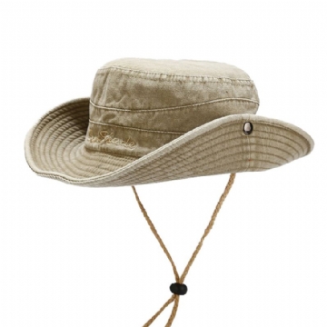 Hommes Coton Lavé Vieux Vintage Jungle Sports Alpinisme Chapeau De Pêche En Plein Air Voyage Soleil Chapeau