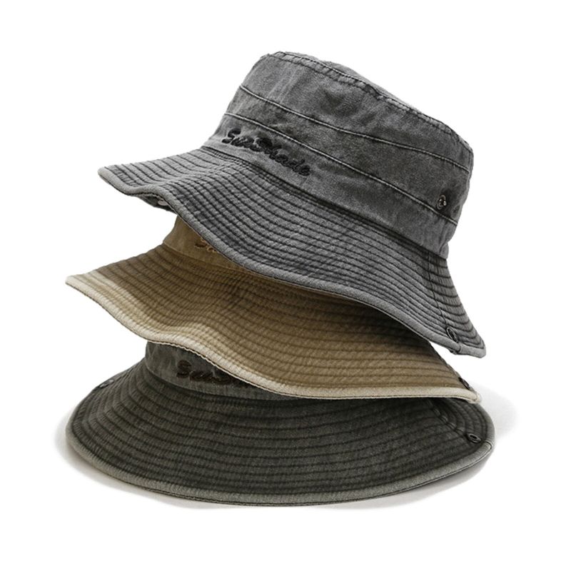 Hommes Coton Lavé Vieux Vintage Jungle Sports Alpinisme Chapeau De Pêche En Plein Air Voyage Soleil Chapeau