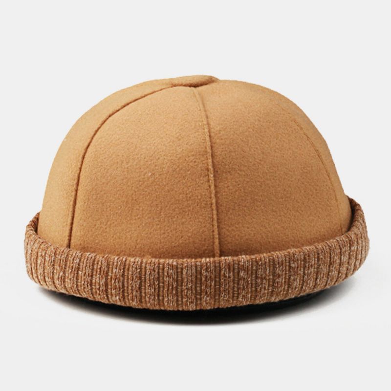 Hommes Coton Polyester Couleur Unie Sertissage Décontracté Réglable Pare-soleil Respirant Bonnet Propriétaire Casquette Crâne Casquette