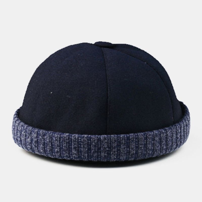 Hommes Coton Polyester Couleur Unie Sertissage Décontracté Réglable Pare-soleil Respirant Bonnet Propriétaire Casquette Crâne Casquette