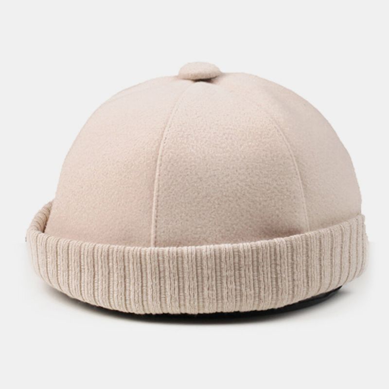 Hommes Coton Polyester Couleur Unie Sertissage Décontracté Réglable Pare-soleil Respirant Bonnet Propriétaire Casquette Crâne Casquette