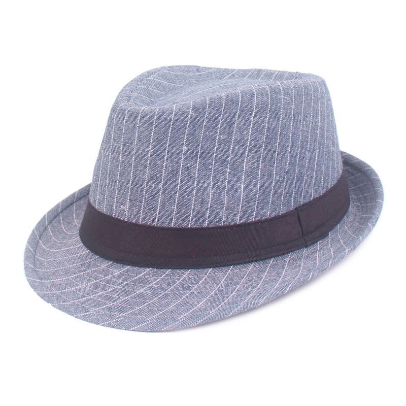 Hommes Coton Rayé Casual Tout-allumette Pare-soleil Chapeaux Plats Chapeaux