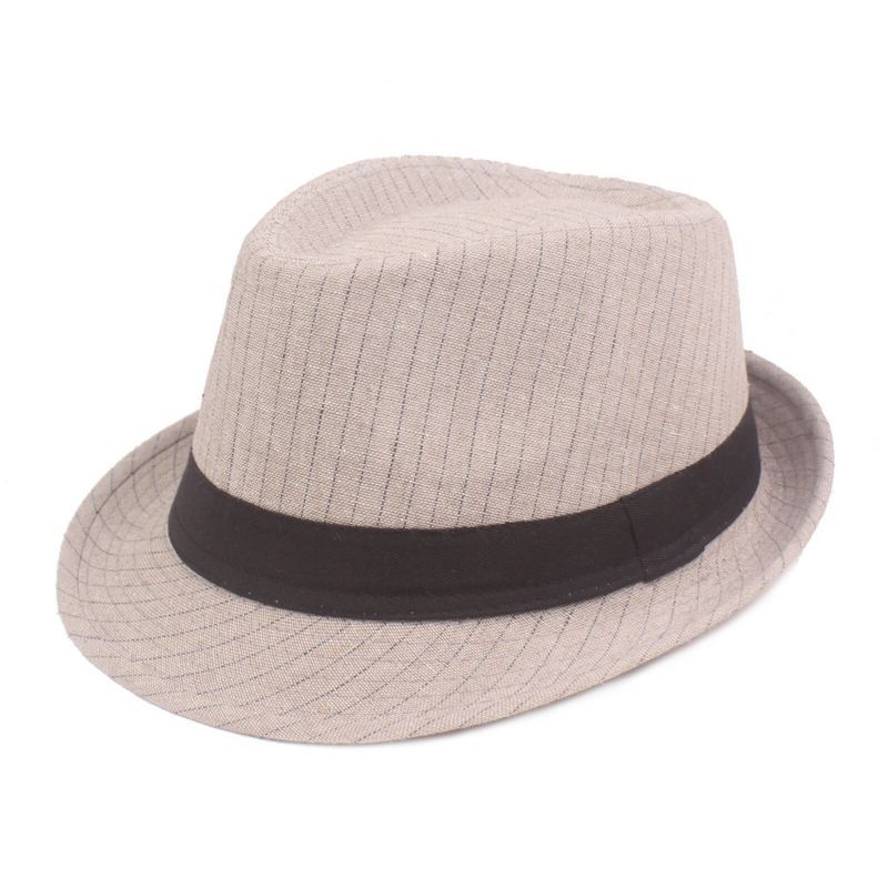 Hommes Coton Rayé Casual Tout-allumette Pare-soleil Chapeaux Plats Chapeaux