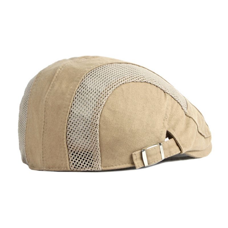 Hommes Coton Respirant Abat-jour Court Bord Casual Rétro Edgy Chapeau Béret Casquette Plate