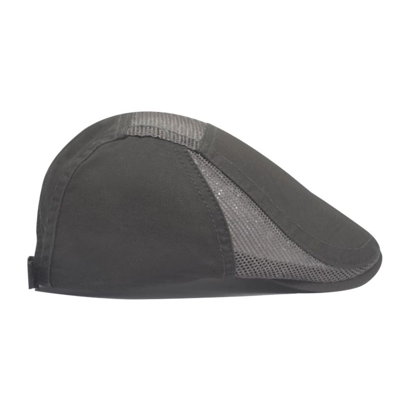 Hommes Coton Respirant Ombre Court Bord Casual Rétro Avant-garde Chapeau Béret Casquette Plate