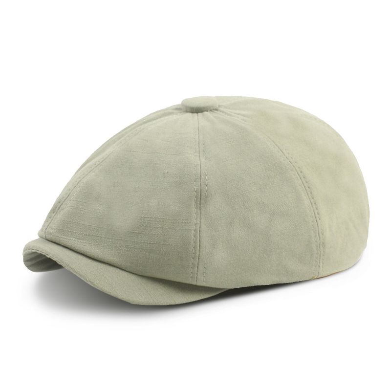 Hommes Coton Solide Couleur Casual Octogonal Chapeaux Avant Chapeaux Béret Casquettes Plates