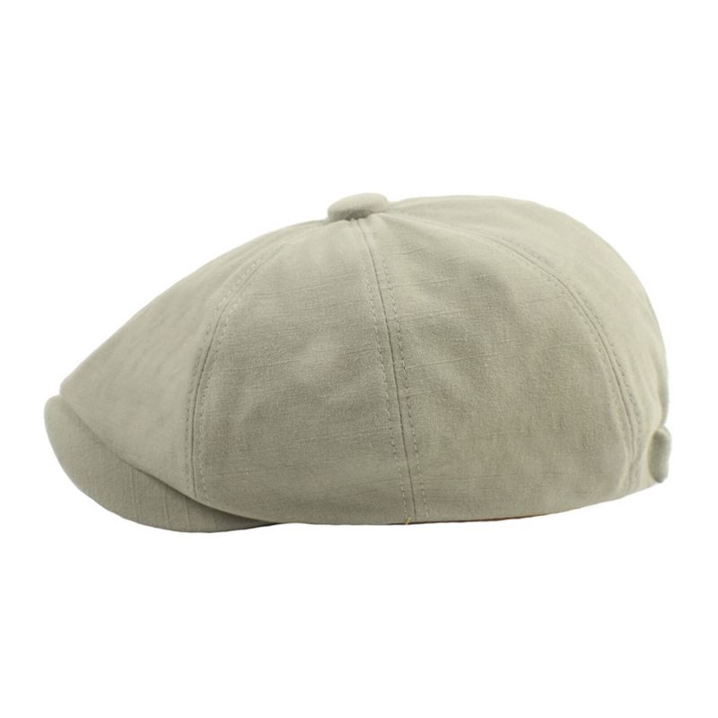 Hommes Coton Solide Couleur Casual Octogonal Chapeaux Avant Chapeaux Béret Casquettes Plates