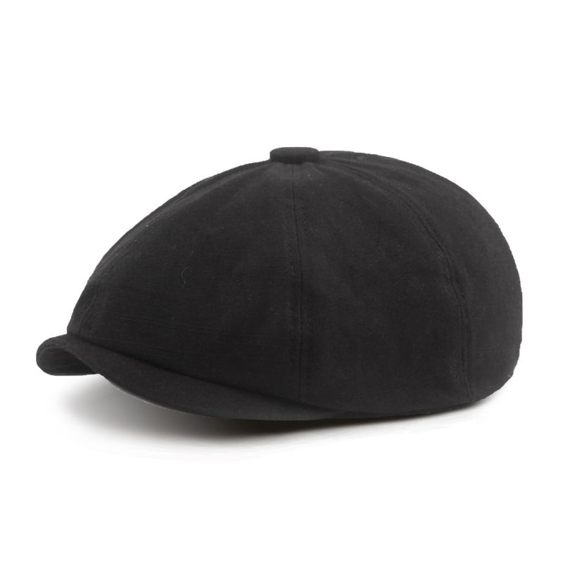 Hommes Coton Solide Couleur Casual Octogonal Chapeaux Avant Chapeaux Béret Casquettes Plates