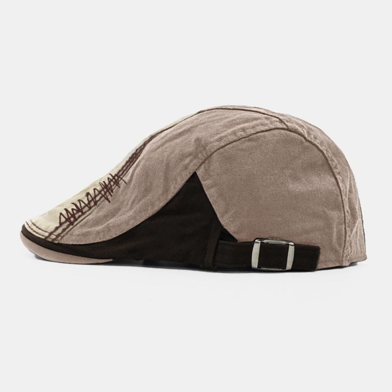 Hommes Couleur Correspondant Point Réglable Bérets Mode Confortable Protection Solaire Gavroche Chapeau Avant Chapeau Casquette Plate