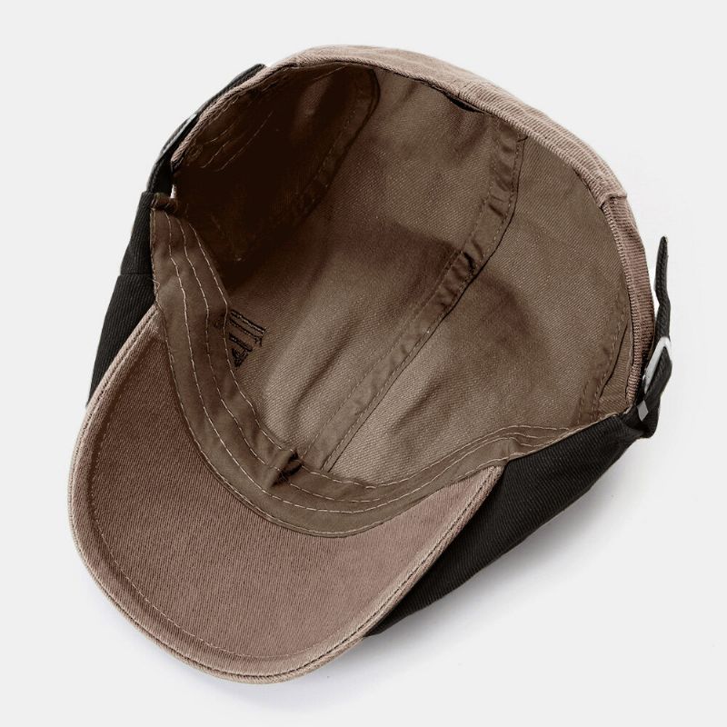 Hommes Couleur Correspondant Point Réglable Bérets Mode Confortable Protection Solaire Gavroche Chapeau Avant Chapeau Casquette Plate