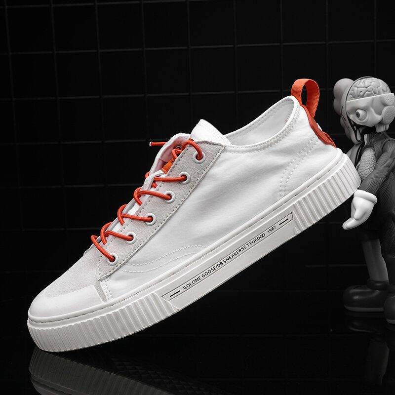 Hommes Court Sneaker Respirant Toile Casual Slip Resistant Toe Protected Fashion Shoes