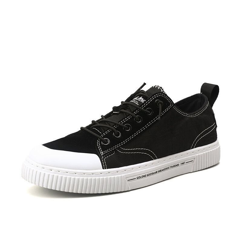 Hommes Court Sneaker Respirant Toile Casual Slip Resistant Toe Protected Fashion Shoes