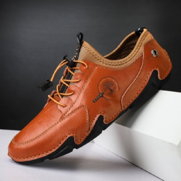 Hommes Cuir Respirant Léger Antidérapant Doux Sports Casual Business Chaussures