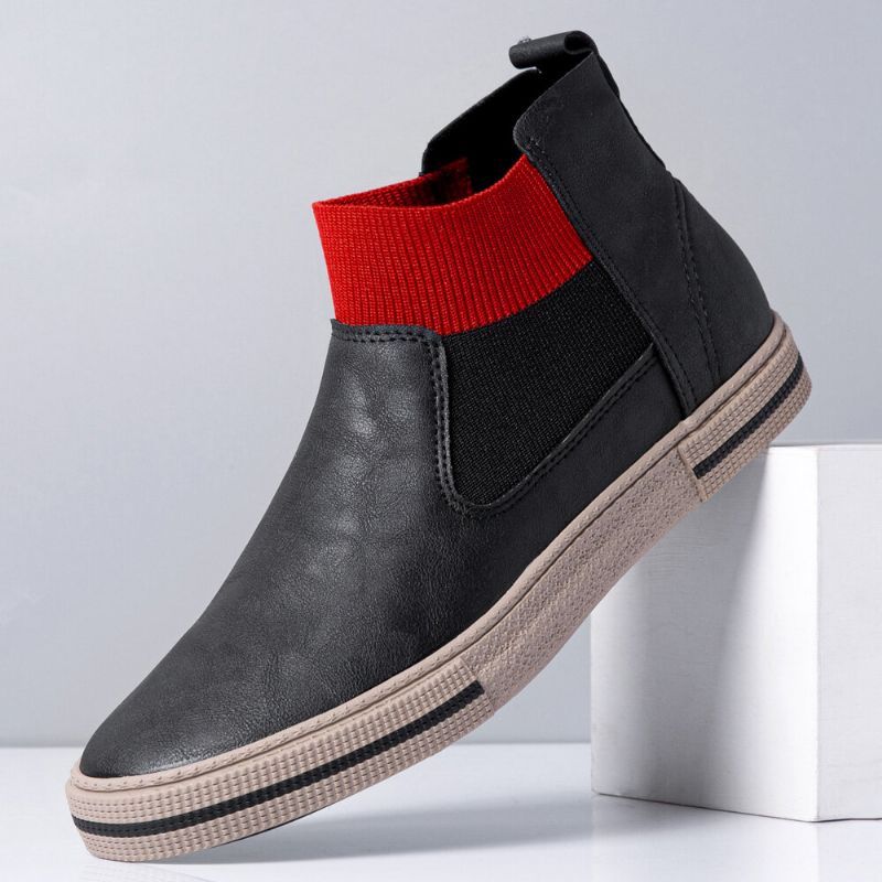 Hommes Cuir Respirant Semelle Souple Antidérapant Confortable Slip On Casual Court Chaussures