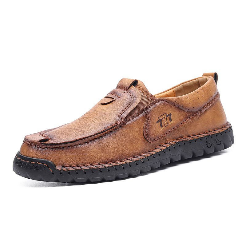 Hommes Cuir De Vachette Respirant Antidérapant Confortable Casual Chaussures Bateau D'affaires