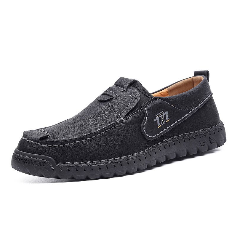 Hommes Cuir De Vachette Respirant Antidérapant Confortable Casual Chaussures Bateau D'affaires