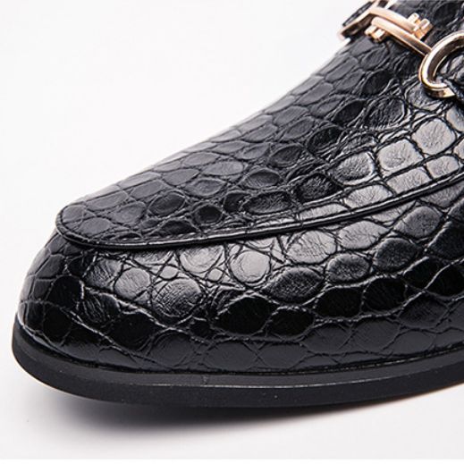 Hommes Cuir Véritable Crocodile Motif Maison Casual Pantoufles