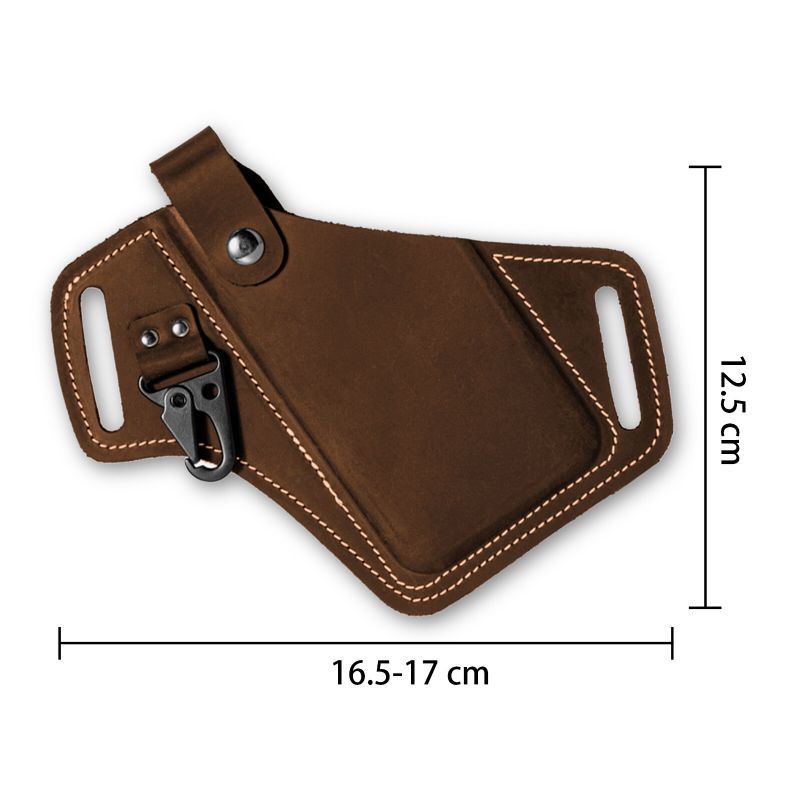 Hommes En Cuir Véritable Edc Multitool Téléphone Portable Porte-clés Organisateur Taille Ceinture Sac