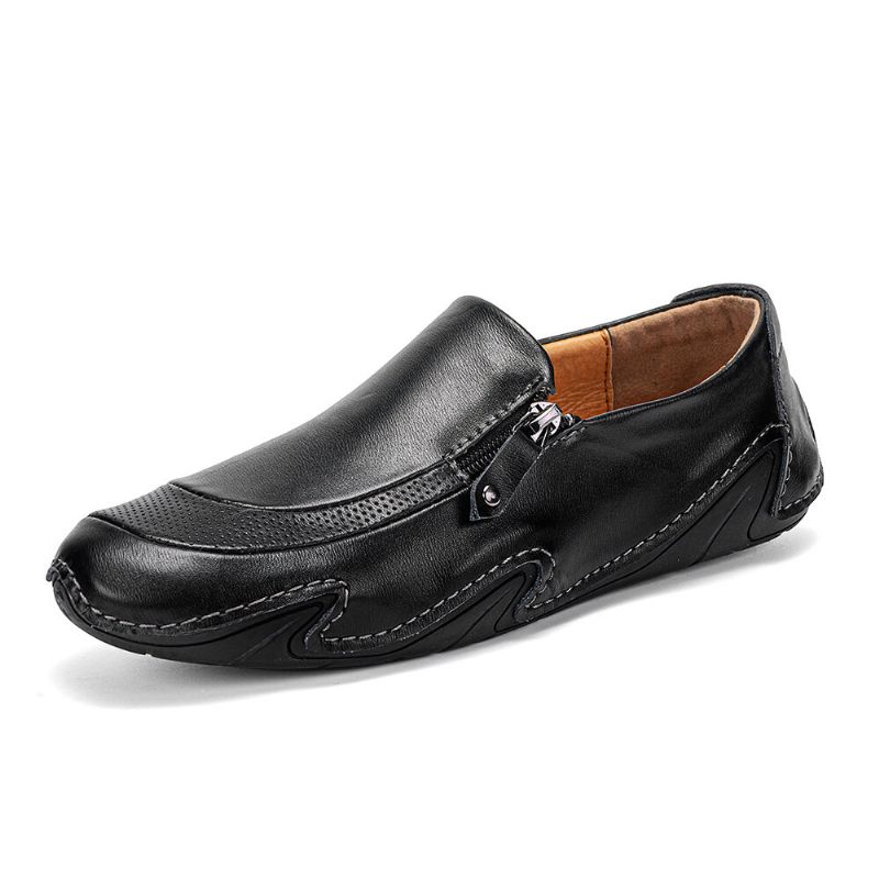 Hommes Cuir Véritable Respirant Antidérapant Confortable Semelle Souple Casual Business Chaussures