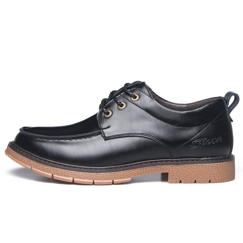 Hommes Cuir Véritable Respirant Semelle Souple Classique Angleterre Style Casual Martin Bottes