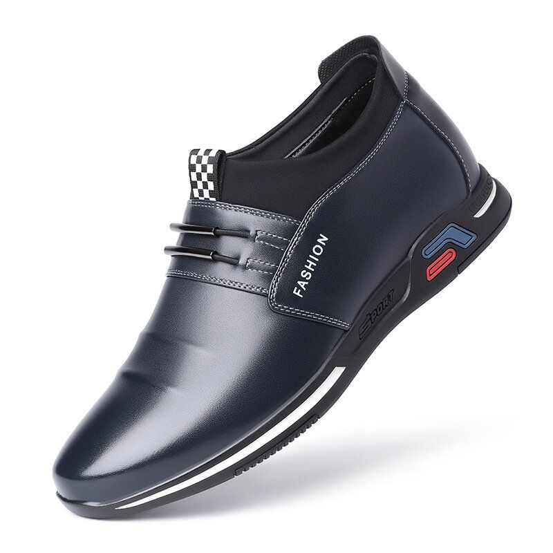 Hommes Cuir Véritable Respirant Semelle Souple Slip On Comfy Business Casual Chaussures