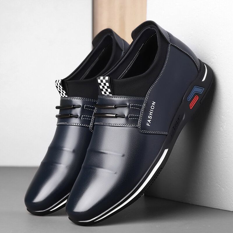 Hommes Cuir Véritable Respirant Semelle Souple Slip On Comfy Business Casual Chaussures