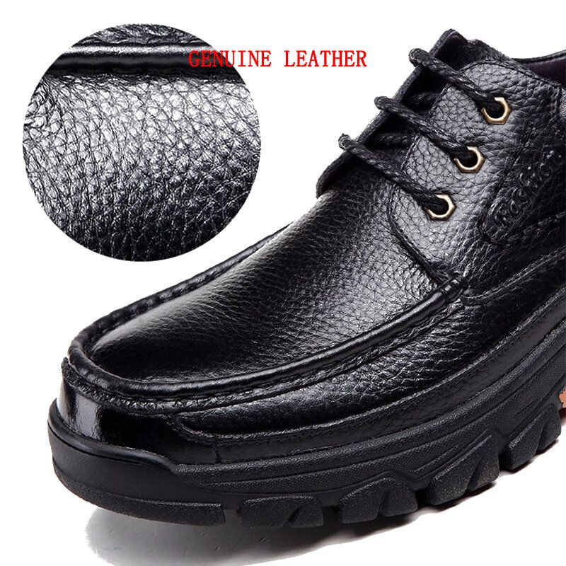 Hommes En Cuir Véritable Semelle Intérieure Souple Antidérapant Décontracté Affaires Oxfords